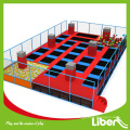 Foam pit &amp; Balls pit combiné trampoline à saut doux pour enfant avec filet de sécurité